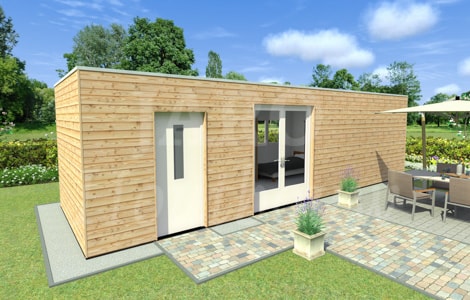 Houten mantelzorgwoning in Flevoland Houten mantelzorgwoning in Flevoland